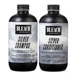 BLEACH LONDON Silver Shampoo 250 ml and Silver Conditioner 250 ml - High Pigmented Ashy Silver Rinse, Vegan Cruelty Free, colour Protected Clean, colour Depositing Toning Formula