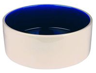 Trixie Ceramic Bowl, 22 cm, Cream/Blue