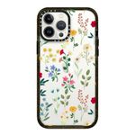 CASETiFY Impact Case for iPhone 13 Pro Max - Spring Botanicals 2 - Clear Black