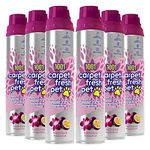 1001 Carpet Fresh Pet Thai Orchid & Passionfruit Fragrance – Quick drying, For use On Carpet Rug Upholstery Freshening Foam Pet Odour Remover, Pack of 6 300ml Aerosol Spray Can