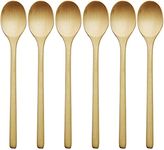 Wooden Spoons for Eating, ADLORYEA 9 inch Small Wooden Spoon for Mixing Stirring Tasting Serving Cooking, 6-Piece Wood Spoons for Soup and Korean Food, Eco friendly Non-Stick Wooden Kitchen Utensils