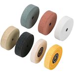 AmaCupid Grinding wheel, Buffing Wheels Kits 3 inches (7 Pieces). for Mini Small Polishing Machine, Electric Drill. Sharpening, Rust Removal, Polishing. for Home DIY. 3/8 inch Arbor