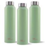 The Better Home Stainless Steel Water Bottle 1 Litre | Leak Proof, Durable & Rust Proof | Non-Toxic & BPA Free Steel Bottles 1+ Litre | Eco Friendly Stainless Steel Water Bottle (Pack of 3)