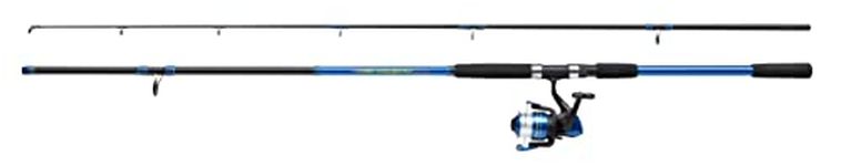 Shakespeare Firebird Mackerel Combo, Fishing Rod and Reel Spinning Combo, Pre-spooled with Line, Ready to Fish in Saltwater, Sea - Inshore/Nearshore Fishing, Mackerel, Blue / Black, 1.80m | 112-225g