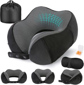Cirorld Memory Foam Travel Pillow – Neck Support Cushion