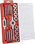 Gunpla Tap and Die Set 20 Pieces Tungsten Alloy Steel Metric Tap and Die Kit M3-M12 Combination for Cutting External and Internal Thread with Storage Case