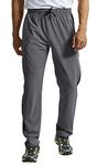 donhobo Men's Quick Dry Running Training Pants Waterproof Hiking Camping Trousers with Elastic Waist Grey S -1