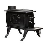 US Stove US1269E 900 Sq. Ft. Cast Iron Log Wood Stove, Small