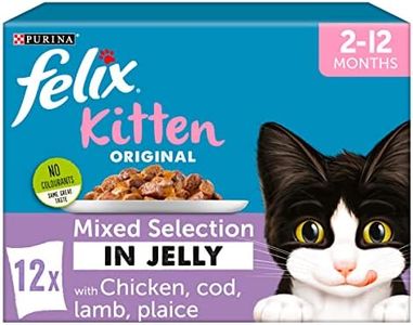 Felix Kitten Mixed Selection in Jelly Cat Food 12x100g, Pack of 4