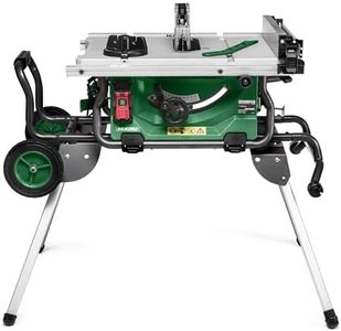 HiKOKI Tischkreissäge C10RJ (1500W, Sägeblatt Ø255mm, Softstart, Parallelanschlag, Tischverbreiterung, Elektrische Bremse, Überlastschutz, Sägeblatt, inkl. Untertisch mit Rädern)