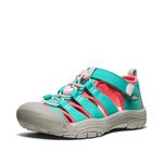 KEEN Unisex-Child Newport H2 Closed Toe Water Sandals, Bright Aqua/Pink-A-Boo, 9