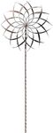 Ancient Graffiti AG-87108 Copper/Verdigris Pinwheel Staked Spinner, 22"X75", 22 by 75", Gray