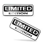 SkinoEu® 2 x 3D Gel Silicone Stickers Decals Limited Edition Logo Emblem Badge Car Auto Moto Motorcycle Windows Door PC Tablet Laptop Accessories Tuning Gift KS 89