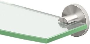 Gatco 4696 Channel Glass Shelf, Satin Nickel 20 Inch