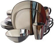 Gibson Home 16 Piece Althea Reactive Glaze Dinnerware, Multicolor