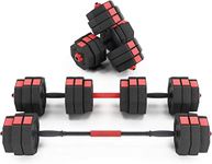 SogesPower Adjustable Dumbbells Set Dumbbell Weight Strength Training Dumbbells Pair 66lbs Home Gym,SPHS-YL001-30-CA