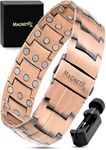 MagnetRX® 3X Strength Copper Bracelet – 99.9% Pure Copper Bracelets for Men with Magnets – Premium Fold-Over Clasp and Adjustable Bracelet Length with Included Sizing Tool (Legacy)