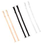 3 Pairs Shoulder Bra Straps, Adjustable 10mm Width Replacement Bra Straps Non-Slip Soft Comfortable Elastic Removable Intimates Accessories Ladies Lingerie Bra Straps for Backless Low Back Support