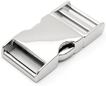 CRAFTMEMORE 3/4 inch Metal Curved Side Release Buckle Clip Lock for Belt Paracord Bracelet Pet Collar 2 pack, Silver, 3/4 Inch