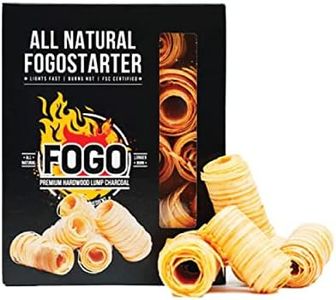 FOGO Premium Hardwood Lump Charcoal, Fogostarters, Natural Fire Starters, 30 Count Box