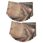 48 Sheets Vintage Scrapbook Paper, 5.9 Inch Paper Decorative Old Looking Paper for Greeting Cards, Writing, DIY Crafts