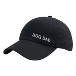 Waldeal Men's Dog Dad Washed Adjustable Baseball Cap Dog Lover Hat, Classic - Black, One Size