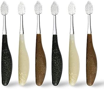 RADIUS Toothbrush Source Floss Brush BPA Free & ADA Accepted Improve Gum Health & Reduce Gum Issues - Super Soft - Cornstarch, Hemp, Money - Pack of 6