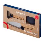 Opinel Le Petit Chef 254641 Kitchen Knife Set for Children, 3 Pieces, in Blue, Chef's Knife, Finger Guard, Peeler