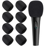 Dacitiery 8 Pack Foam Mic Cover, Microphone Foam Cover, Thick Handheld Microphone Windscreen, Blocks Out Plosives Microphone Pop Foam Mic Filter for Wireless Microphones KTV Stage Device Performance