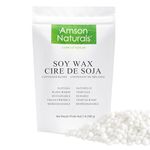 Soy wax (Container Blend) 2lb / 908g -Product of UK- Perfect for making Container candles and tealights, eco soy wax comes in Pellets, Plant based, Vegan friendly, Sustainable, cire de soya pour bougie Amson Naturals