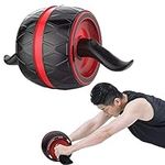 Abdominal Roller Wheel, Smart Brake Automatic Rebound Ab Roller Wheel, Mute Non-Slip Abs Carver Multiple Angles Core Workouts Ab Roller, Home Gym Equipment for Men Women Abdominal Exercise (red)