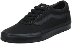 Vans Unisex Classic Slipon Sneaker, Canvas Black Black, 6