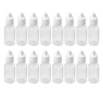 24PCS 15ml/0.5oz Empty Plastic Squeezable Dropper Bottles Clear Eye Liquid Container with Screw Cap for Eyelid Liquid Essential Oil Storage