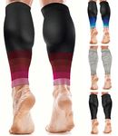 aZengear Calf Compression Sleeves for Men & Women - Shin Splint and Calf Support Brace - Compression Calf Guards - Leg Sleeves for Torn Muscle Cramps (S-M, Pink)