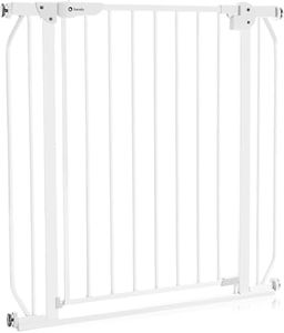 LIONELO Truus Slim Sicherheitstor, Verstellbare Breite von 75 bis 105 cm mit Press-Fit, Höhe 77 cm Öffnung in beide Richtungen Selbstverriegelung, abgerundete Kanten