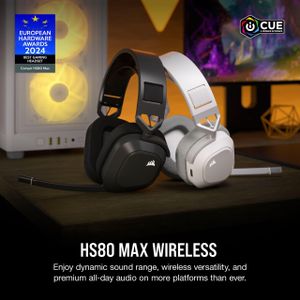 Corsair HS80 MAX Wireless Gaming Headset – Steel Grey