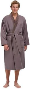 MONARCH Plush Lined Microfiber Bath Robe for Women or Men - Super Soft, Durable Luxury Spa, Resort & Hotel Bathrobe, Generously Sized (Unisex) Cypress
