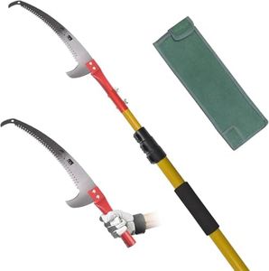 Scalebelly Pole Saws for Tree Trimming, 5-12 FT Telescoping Tree Trimmer, Extendable Pruning Saw for Tree Trimming, Manual Pole Cutter with Saw Blade and Holder for Backyard, Garden Tree Branch
