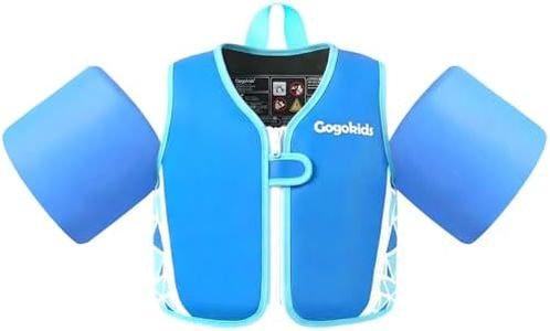Gogokids Toddler Swim Vest Pool Floats for Kids 30-40-50-60-70 lbs, Kids Swimming Jacket[Stable Buoyancy & Comfort Wear] Puddle Float Jumper Swim Arm Floaties Bands Water Wings for Boys Girls Swimmies