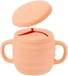 Simka Rose Silicone Snack Cups for Toddlers - Spill Proof Baby Snack Container with Lid for Easy Travel - Unique 3 Flap Design to Control Messes - Wide for Easy Access and Handles for Toddler Eating