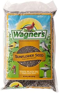 Wagner's 52023 Black Oil Sunflower Seed Wild Bird Food, 5-Pound Bag