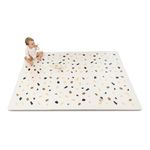 Stylish Baby Play Mat 1.8x1.2m - 6 XXL Foam Play Mat Tiles Confetti Design - 20% Thicker Puzzle Mat for Baby Crawling, Soft Play, Playpen - Non-Toxic, Odourless, Easy-care, Washable Foam Mats for Kids