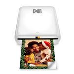 KODAK Step Instant Smartphone Photo Printer - Portable Mini Color Wireless Mobile Printer - Zink 2x3 Inch Sticky-Back Photos - Bluetooth Compatible with iOS & Android Devices - Fun Editing App - White