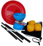 Higgins Brothers Backyard Circus Set 1 - Includes 3 Beginner Juggling Balls, 1 Tropic Diabolo with handsticks & 1 Spinning Plate with Stick. Mesh Bag & Exclusive Online Instructions.