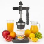 CHEFWARE Aluminum Instant Hand Press Citrus Fruits and Vegetable Juicer, Big, Black,100% Made In India (Deluxe Antique Silver)