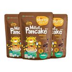 Slurrp Farm No Maida Pancake Mix | Instant Breakfast Mix Made with Oats and Jowar | 100% Vegetarian Eggless Healthy Breakfast for Kids & Adults | Chocolate- Pack of 3 X 150g