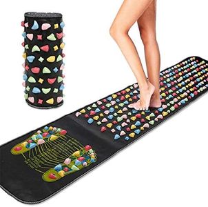 HasgoFly Foot Massage Stone Mat，Reflexology Mat Walk Foot Leg Pain Relieve Relief Walk Massager Mat, Acupoint Mat for Acupressure Relaxes The Nerve Ache Ease Tiredness of The Muscle（68.9in*13.8in)