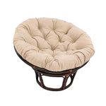 GOZYLA Double Oversized Papasan, Egg Chair Cushion, Double Papasan Chair Cushion Round Pillow, Papasan Padded Seat Cushion Rattan Swing Wicker Rattan Egg Chair Hammock Pad Mat(Khaki,100 * 100cm)