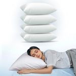 Adam Home Breathable Pillows 4 Pack Hotel Quality | Bouncy Support Side Sleeper Pillow for Neck, Back & Shoulder Pain Relief & Anti dust mite, Standard Size Bed Pillows