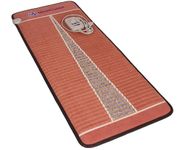 MediCrystal Far Infrared Heating Amethyst Mat - Midsize 24"W x 59"L (60x150 cm) - Adjustable 30-70°C (86-158°F) Heated Stone Pad - Natural Crystals - FIR Sauna & Ion Therapy - Red Brown - 220-240V